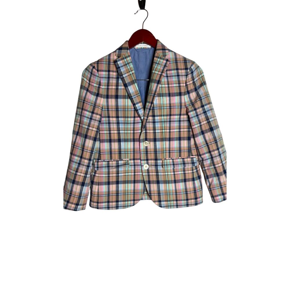 Polo Ralph Lauren Multi Color Patchwork Plaid Blazer Boy’s 12 Regular